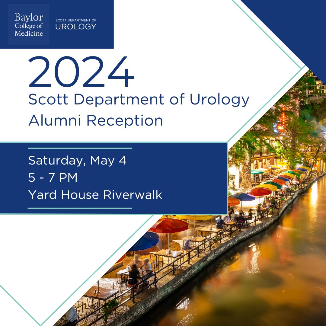 We look forward to seeing our alumni and friends at the Scott Department of Urology Alumni Reception. If you still need to send in an RSVP, please email alexandria.brown2@bcm.edu. #BCMUrology | #AUA24