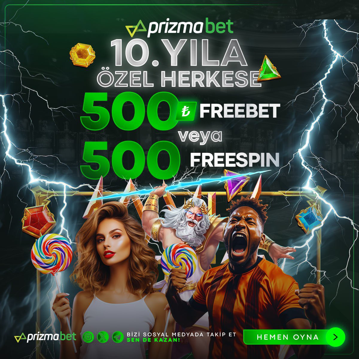 🎙🥰🎁Prizmabet'ten 10. Yıla Özel Herkese🎙🥰🎁 📢🔔500 ₺ Freebet yada 500 Adet Freespin Hediye ! 📢🔔 🏆💎💎💎💎💎💎👑 ⚠️Katılım için Telegram Kanalımıza Abone Olunuz ! 👇 t.me/prizmabetoffic… 👇