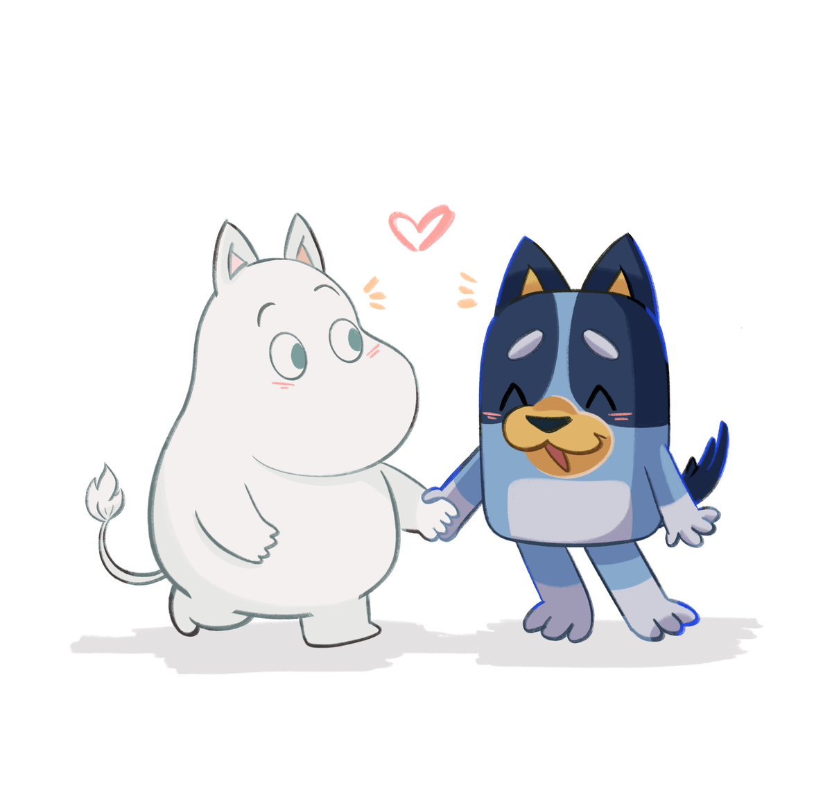 #Moomin and #Bluey will be best friends 🥰🤍💙