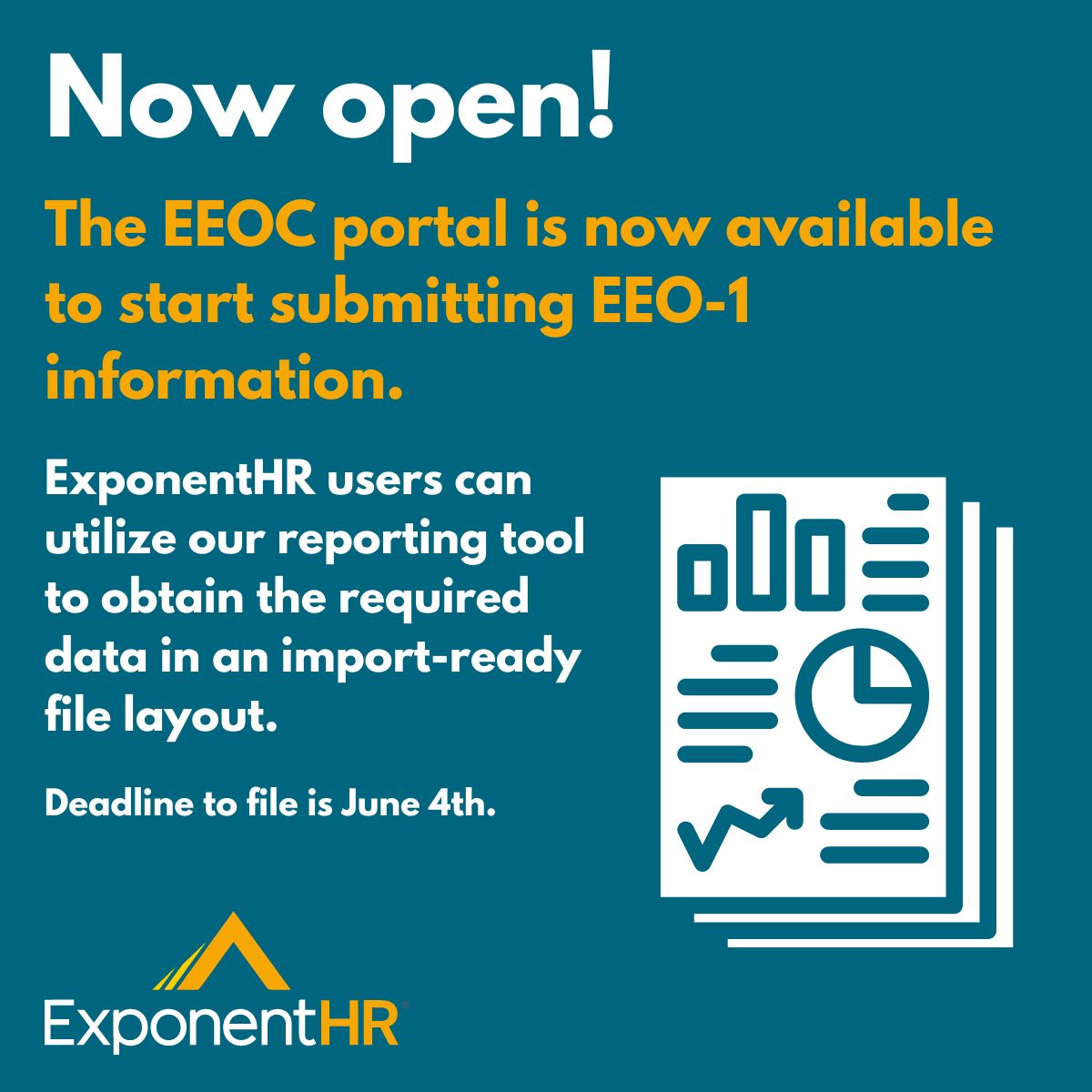 Deadlines matter! As an HCM company, we're committed to EEO compliance with precision and timeliness. Stay informed, stay compliant.
#EEO #HRCompliance #ExponentHR