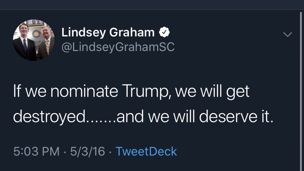 Happy anniversary to Lindsey Graham's prophetic tweet.