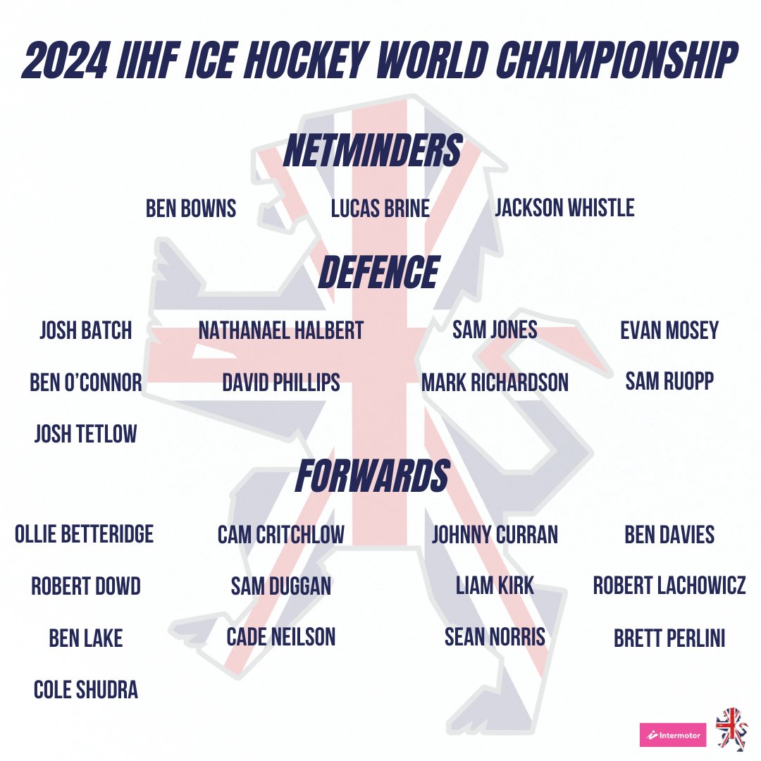 🇬🇧 Great Britain have confirmed their 25-player team for the World Championship in Czechia which gets under way next weekend.

Read more ➡️ tinyurl.com/33vx3ec8
