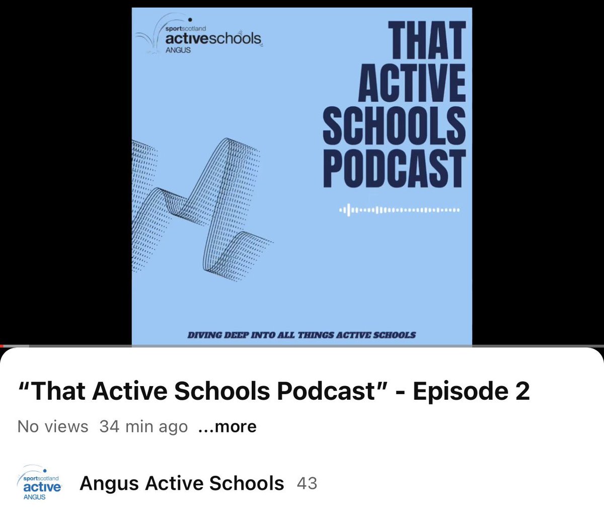 Episode 2 of “That Active Schools Podcast” is now live 🤩🎙️ Please like and subscribe to our channel, more podcasts coming soon with special guests… #sportspodcast @sportscotland @AngusCouncil youtu.be/Z4gLeKn3Evs?fe…