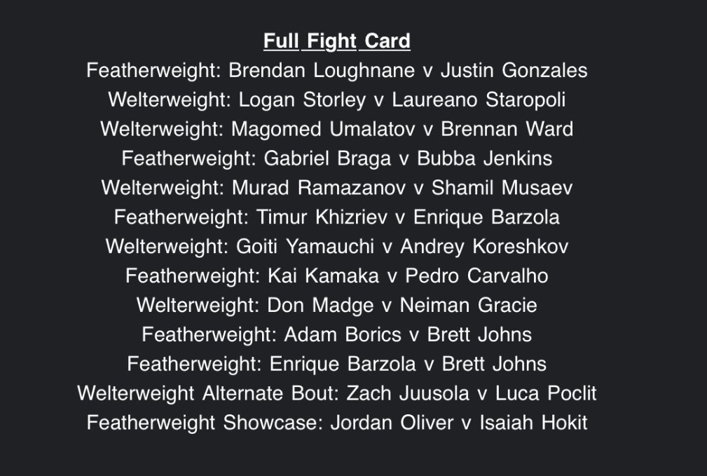 PFL have announced their next round of matchups in the featherweight and welterweight divisions for their June 28 event in Sioux Falls, South Dakota.
