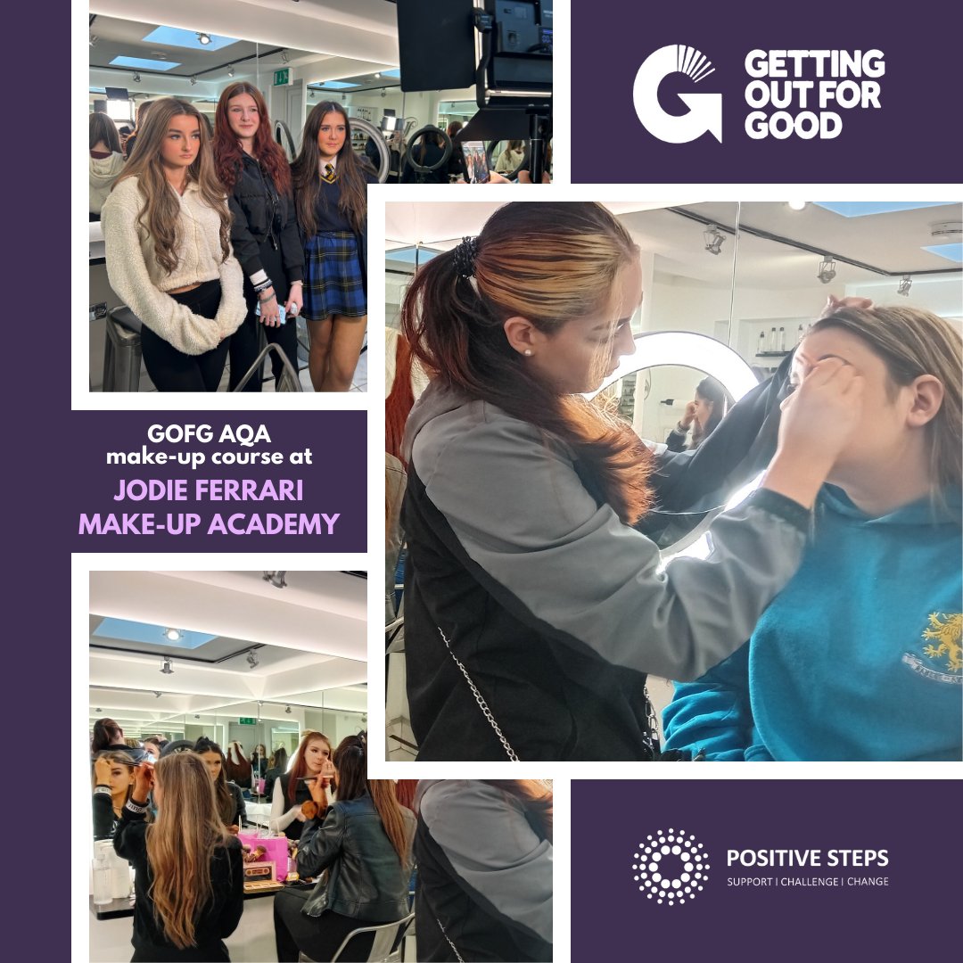 The girls on our Getting out for Good project attended a make-up course at Jodie Ferrari Makeup Academy to brush up on their skills and work towards their AQA certificate! Well done girls! 💜