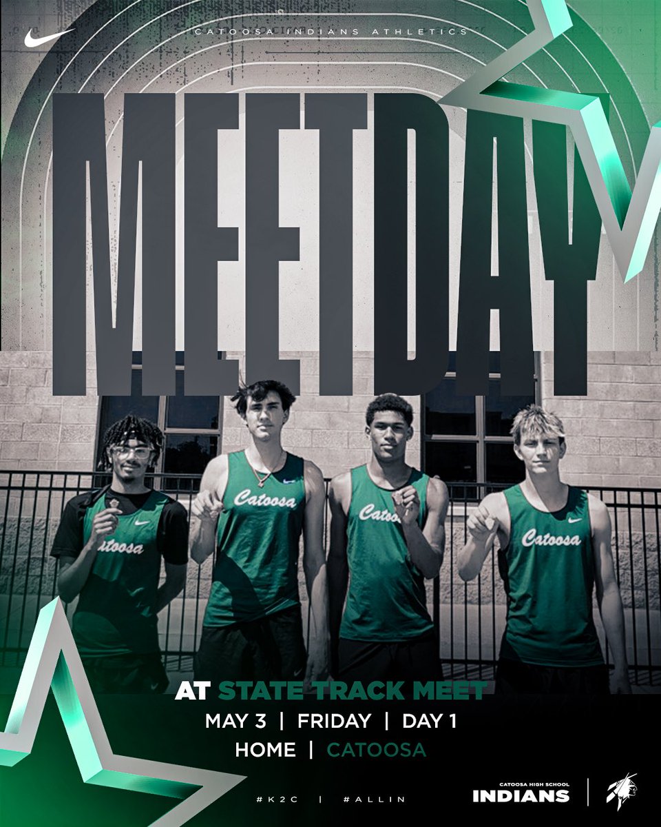 k2cAthletics's tweet photo. 🏅Meetday!!🏅
🆚OSSAA 4A State meet 
📅May 3rd
⏰All Day
📍 Frank McNabb Stadium https://t.co/O9bmh63iWR