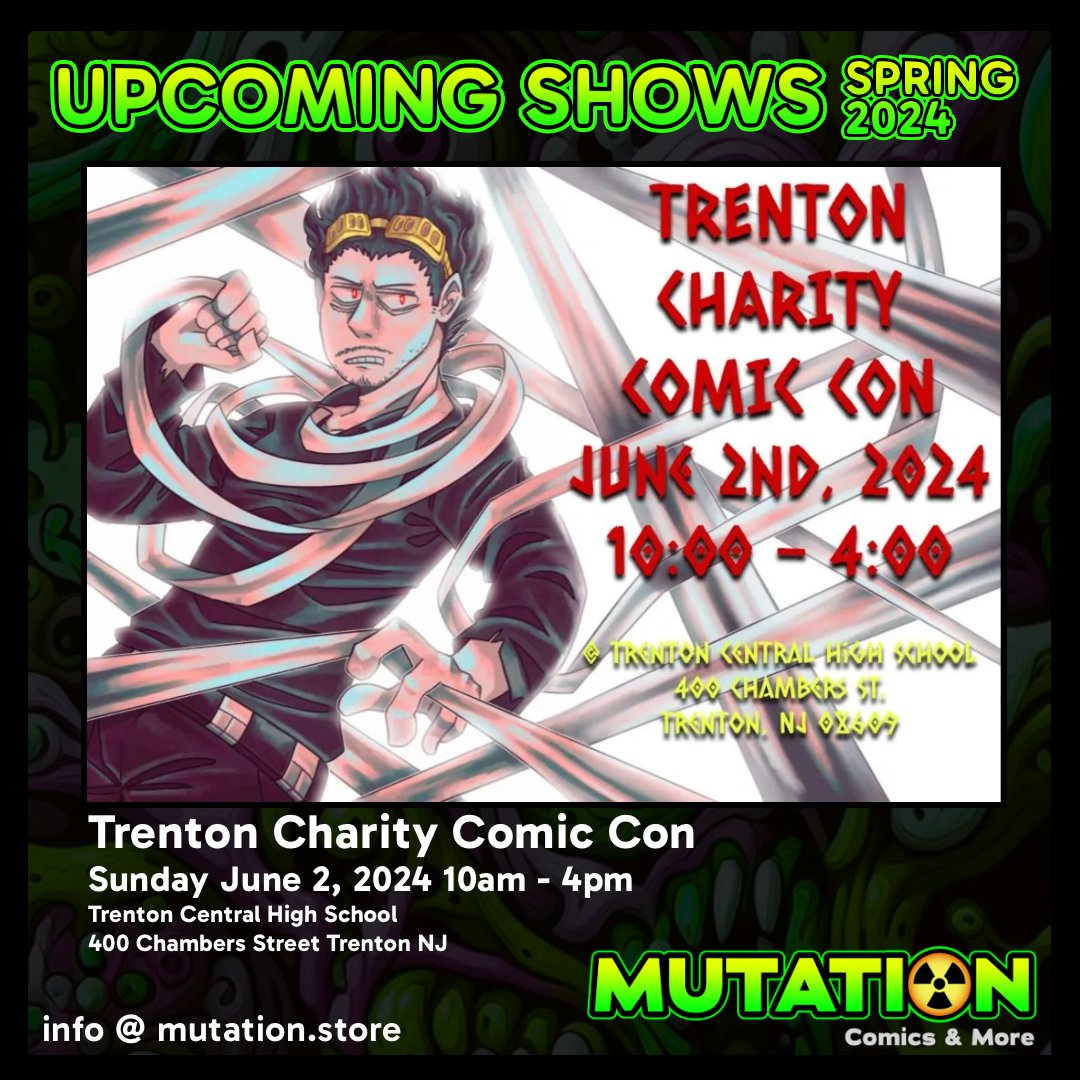 Come out and support a great charity, ASAN (Autistic Self Advocacy Network) at this fantastic Comic Con by the Trenton Central High School students. Trenton Charity Comic Con 6/2/2024 10am-4pm
Trenton Central High School, Trenton NJ
#comicbooks #comiccon #comicshows #NewJersey