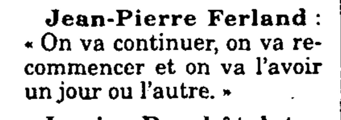 Le regretté Jean-Pierre Ferland, le lendemain du référendum de 1995.
#CompteSurNous