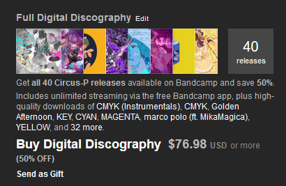 Finally made it so you can get my entire Bandcamp discography in one big purchase! 

🎶 circus-p.bandcamp.com