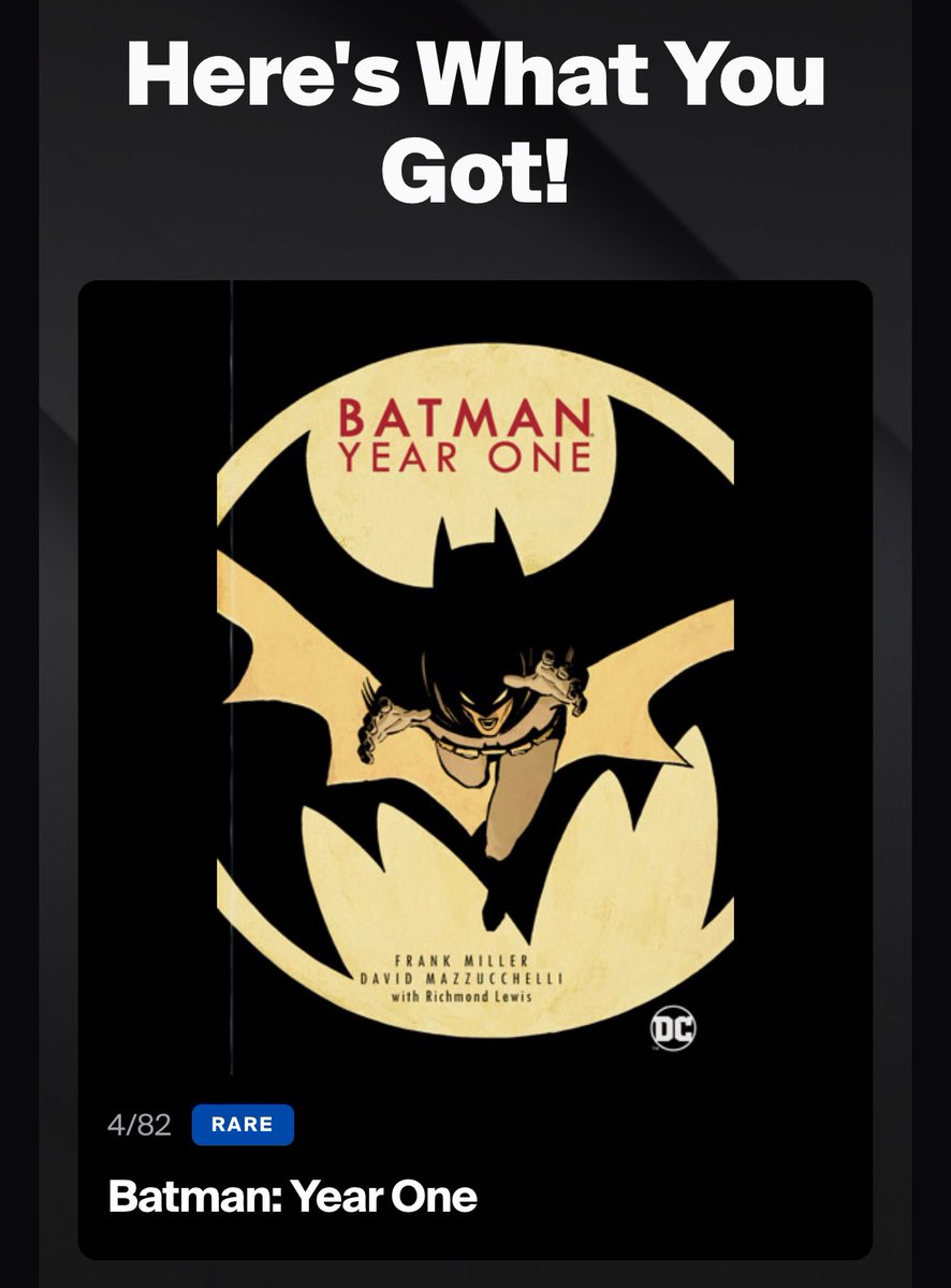 Unwrapped my Batman Year One  crafted pack on @CandyDigital 

🦇🤩🦇

@DCOfficial @DCNFTOfficial @batcowls @Batman