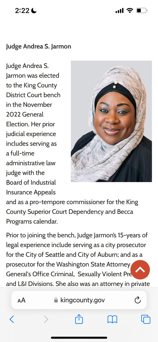 Seattle judge Andrea Jarmon who just released ProPalestine demonstrators from shutting down Interstate 5.. Judge Jarmon is a Muslim.. do you think she is biased? Sharia Law coming to city or town next? Just sayin…