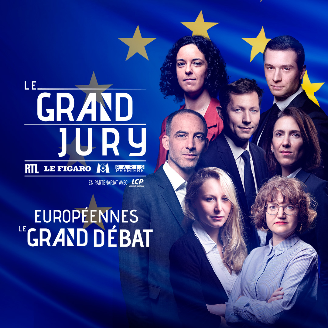 🗳️🇪🇺🎙️ <a href="/LeGrandJury/">Le Grand Jury</a> - Grand Débat entre 7 candidats têtes de liste aux élections européennes  
🗓️ 5 mai  12h-14h sur #RTL et <a href="/ParisPremiere/">Paris Première</a> 
À 18h sur <a href="/LCP/">LCP</a>
Avec <a href="/olivierbost/">Olivier Bost</a> (RTL), <a href="/jimjarrasse/">Jim Jarrassé</a> (<a href="/Le_Figaro/">Le Figaro</a>), <a href="/paulineB/">Pauline Buisson</a> (<a href="/M6/">M6</a>), <a href="/ANAISBOUTON/">ANAIS BOUTON</a> (Paris Première) &amp; <a href="/Myriamencaoua/">Myriam Encaoua</a> (LCP)