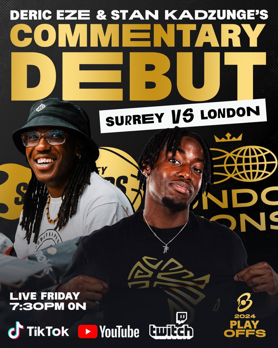 📺 The League can confirm that Game 02 of <a href="/surreyscorchers/">Surrey Scorchers</a> and @londonlions’s Playoff Quarter-Final series will be broadcast on our official TikTok, Twitch and YouTube channels tonight.
 
#BritishBasketballLeague