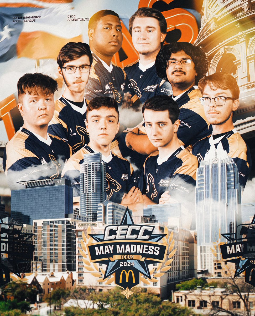 It’s good to be back in Texas 🤠 We are back at CECC May Madness hosted by @EsportsUGaming with both our Rocket League and Smash Ultimate team! We will be posting updates throughout the day as we kick off Day 1 of matches! #CECCTexas2024