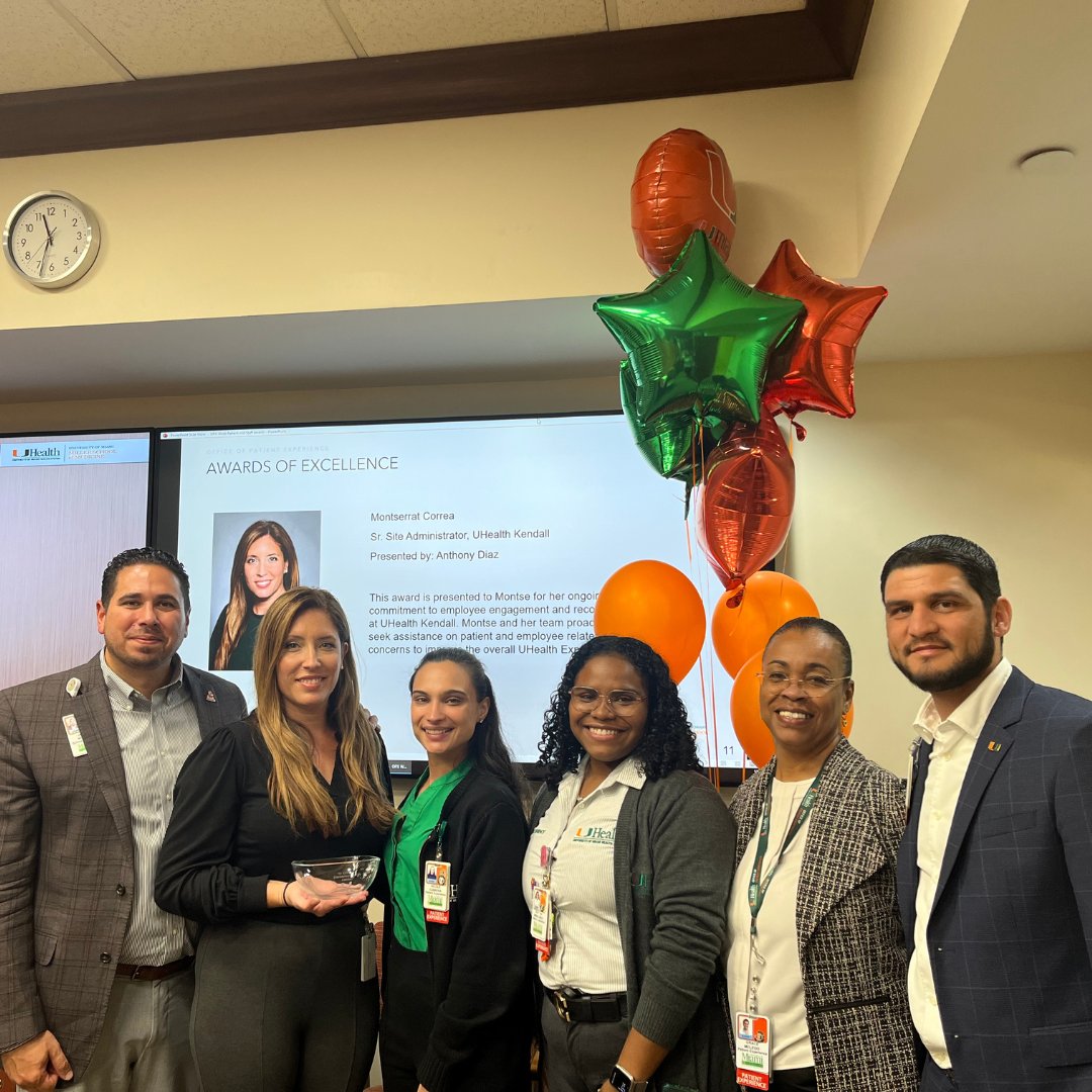 Our Office of Patient Experience hosted their #PatientExperience Awards of Excellence event, recognizing patients and staff who have partnered with our team to advance the experience of patients, families, and staff across UHealth. 🏆 Thank 🙌 for your dedication to excellence!