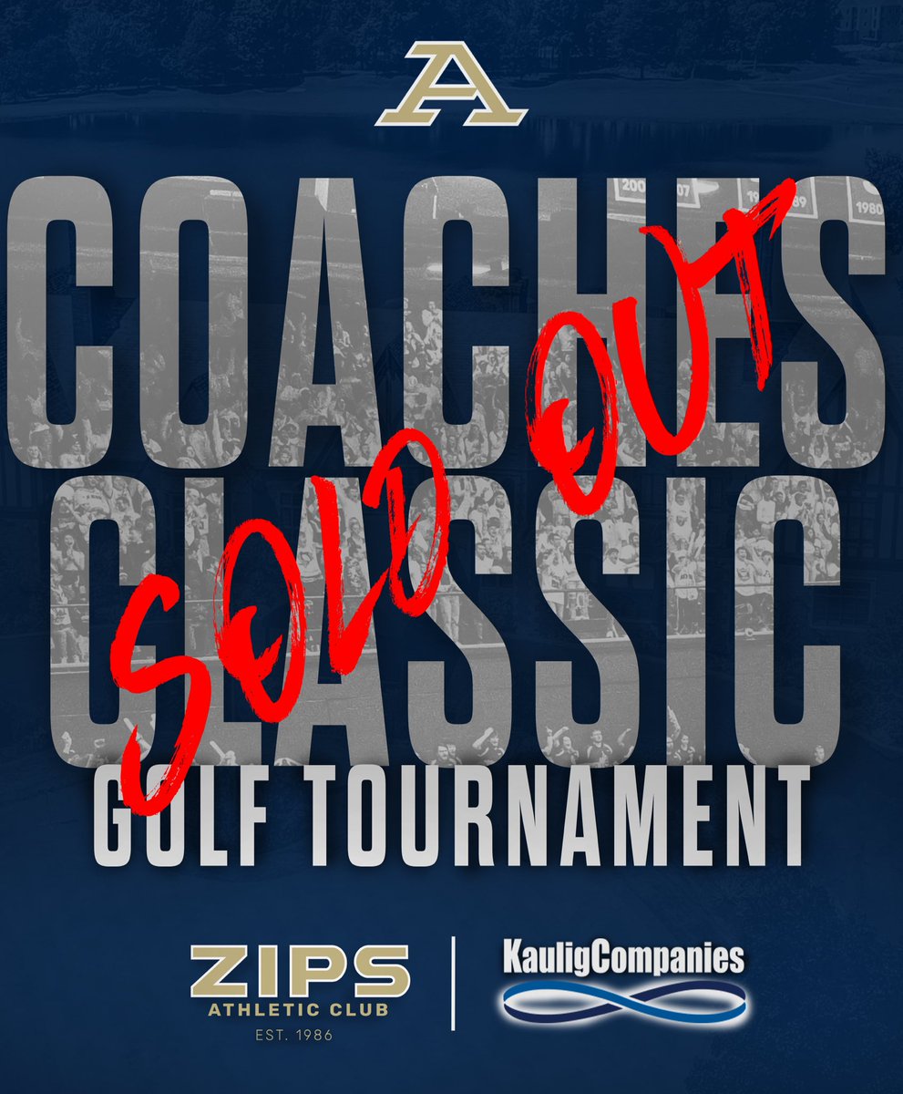 2024 Coaches Classic Golf Tournament is SOLD OUT🎉⛳️! We look forward to having Zips supporters, coaches & student-athletes for a full day of golf! #GoZips l 🦘
