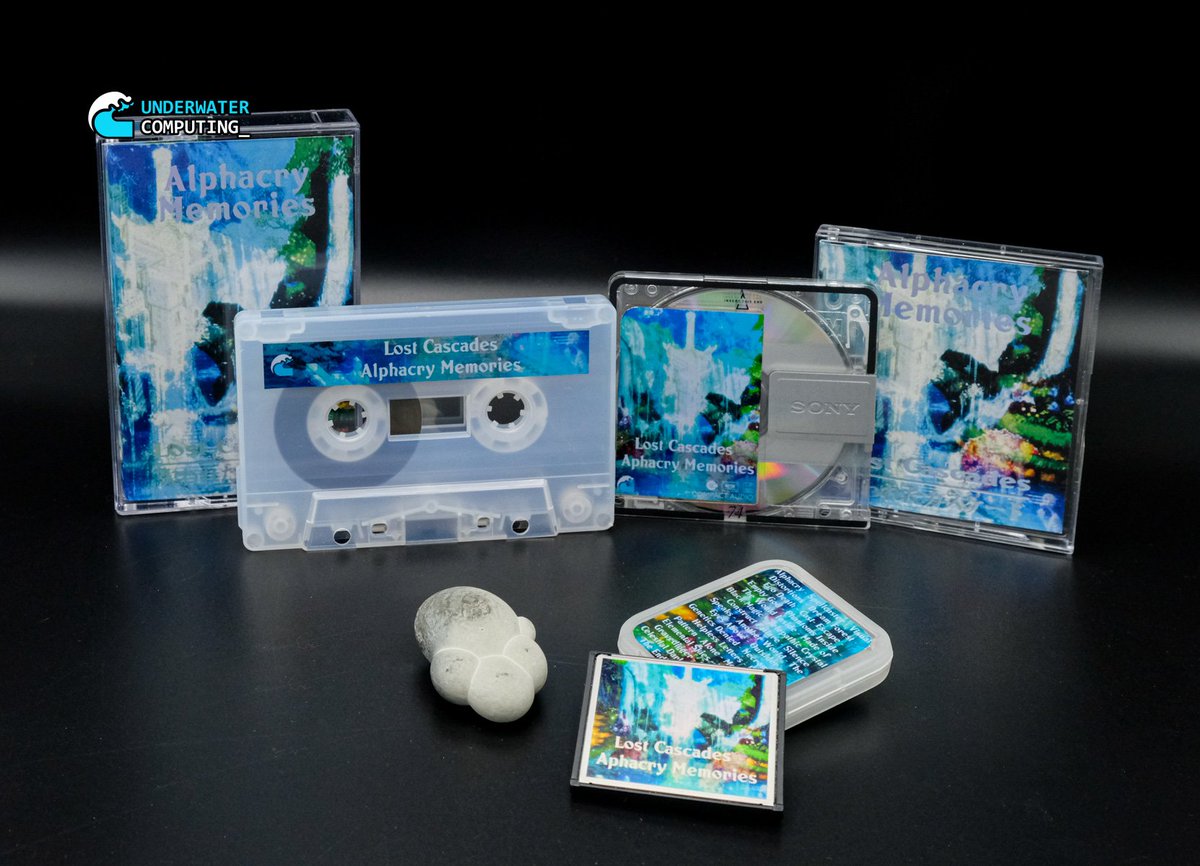 Out now 咲く (Bloom) | 開花 (Blossoming) by           i_bags 私__バッグ + Reissue of Alphacry Memories
by Lost Cascades on cassette and minidisc
underwater-computing.bandcamp.com/merch
WIN a compact flash  edition of Alphacry Memories. We'll randomly select  one order from the day and gift it.