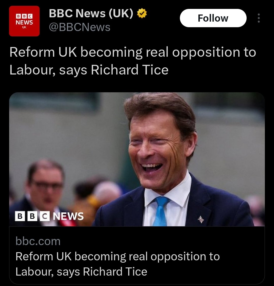 The BBC, man. Tice won fuck all, but still they rush to plaster his face all over the news.
