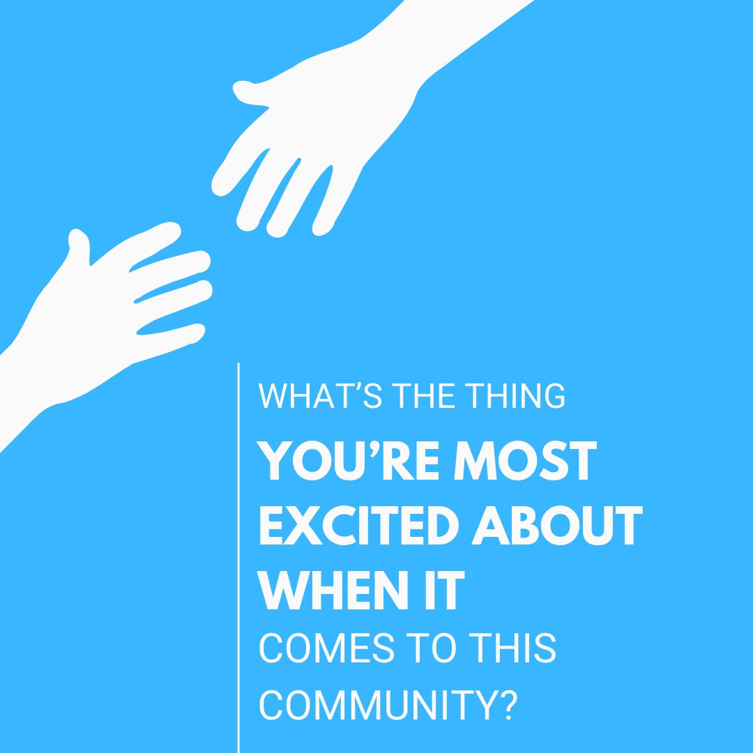 What’s the thing you’re most excited about when it comes to this community?

#community #ideasworthsharing #ideasworthspreading #friday