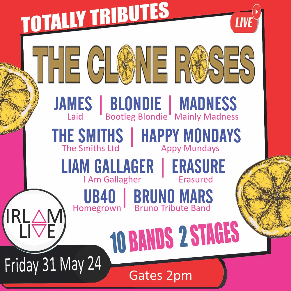 ☀️Get yourselves down to @IrlamLive on Friday May 31st for an early festival season appetiser. We'll be headlining the 'Totally Tributes' Friday along with others including our mates The Smiths Ltd, Laid and Appy Mondays 🍋🍋🍋 TICKETS>> irlamlive.co.uk/tickets/
