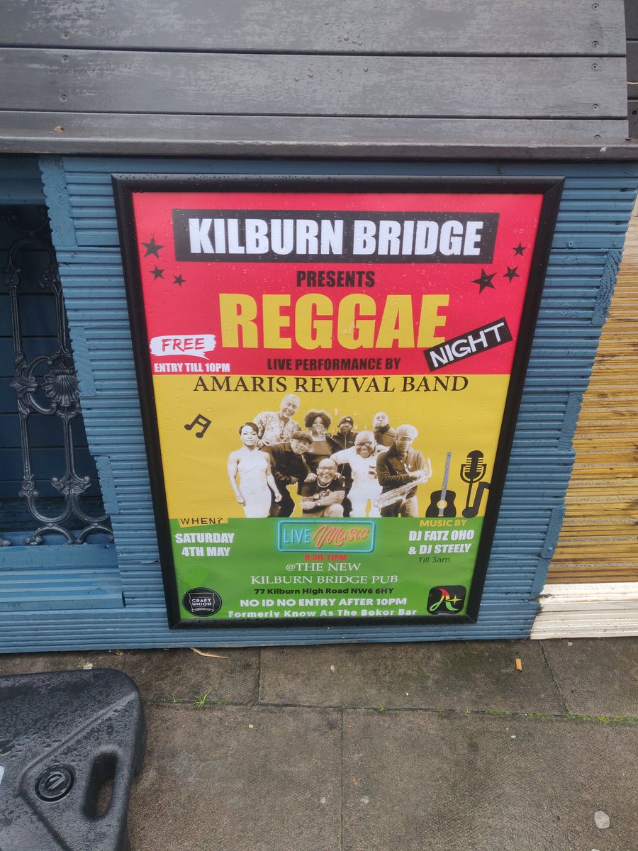 Tomorrow at the Kilburn Bridge.