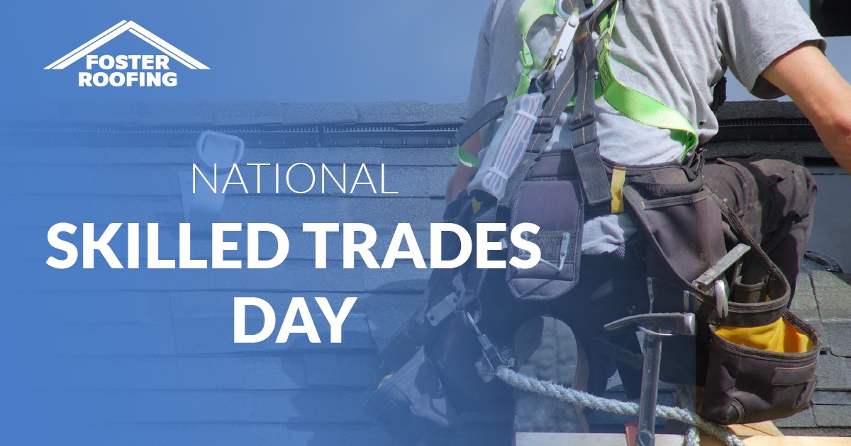 🔨Happy National Skilled Trades Day! 

Today, we honor our hardworking individuals who keep our community going with quality roofs! 

roofwithfoster.com

📱NWA: 479-751-2300 
📱RV: 479-308-0413

#roofingcontractor #skilledtradesday #RiverValleyStrong #NorthwestArkansas