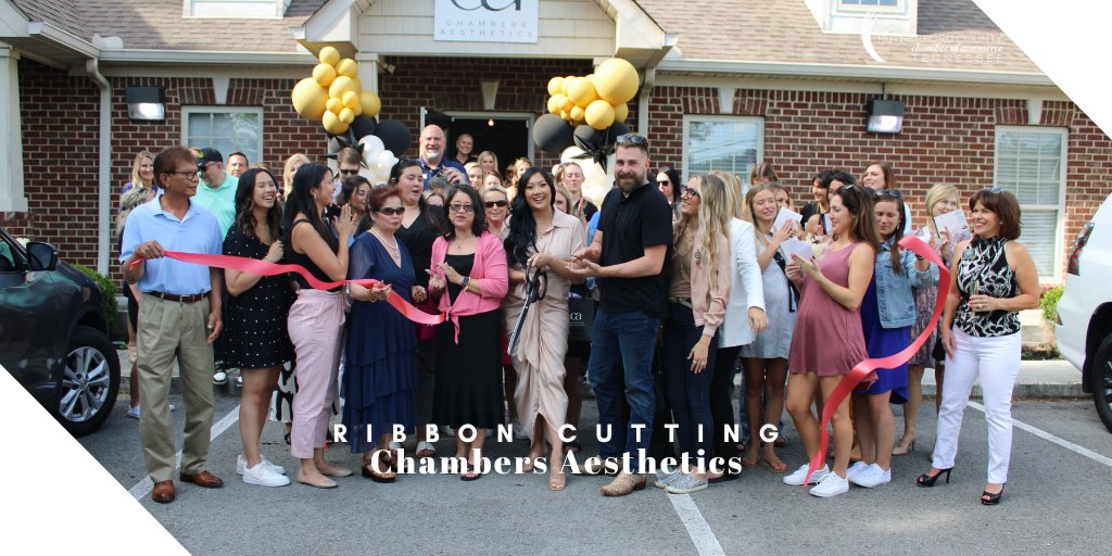✂️Ribbon Cutting for Chambers Aesthetics
📍 268 Veterans Parkway, Suite F, Murfreesboro
👄 Natural results to elevate your confidence
🔗 chambersaesthetics.com