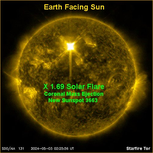 My X Flare Prediction Continues To Unfold
X1.69 Solar Flare/Earth Facing Sunspot 3663
Mild Coronal Mass Ejection Headed To Earth
Time Shift Activity/Warp Of Space-Time Continuum
Yesterday’s Worldwide Geomagnetic Storm Ends
Earth’s Schumann Resonance Quiets After Uptick
No Major…