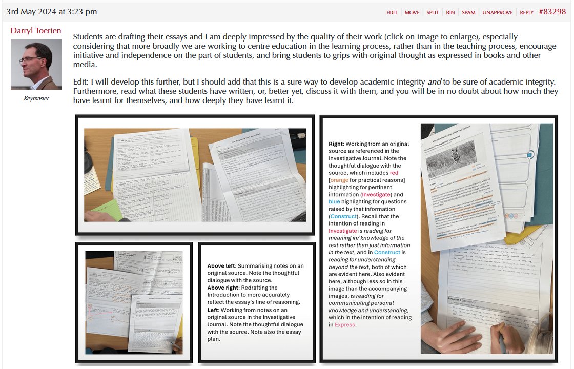 Update to *Year 9 (Grade 8) Interdisciplinary Signature Work #Inquiry <a href="/BlanchelandeC/">Blanchelande College</a>* &lt;tinyurl.com/3cmhr2f6&gt;. Deeply impressed by the quality of student work.
