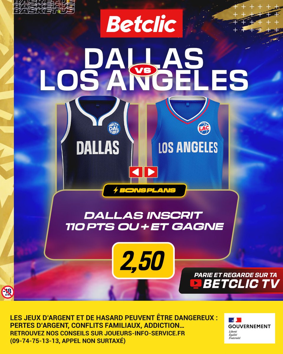 Dallas remporte cette série avec panache ? ✨ 👉 Retrouve ce Bon Plan ici : betclic.fr/bet/5r6pz1kz