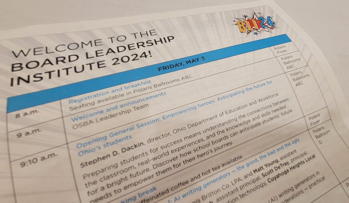Lifelong Learning.  Thank you, @OHschoolboards, for offering learning opportunities at the #osbabli  #PublicEducationMatters