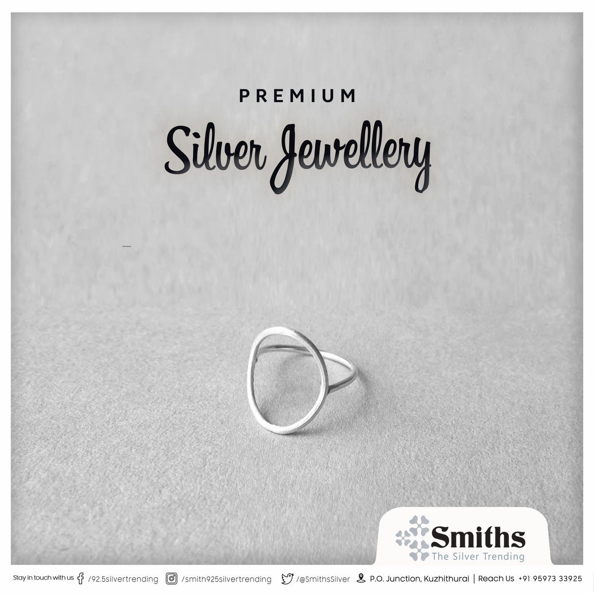 Smiths® 

Smiths® | ThesSilverTrending™ | #PremiumSilverJewellery | #SilverJewellery | #kuzhithurai | #marthandam | #kanyakumari | #கன்னியாகுமரி | #sterlingsilver | #viral | #puresilver | #silver | #puresilverjewelry | #925silver | #dailywear | #everydaywear | #designerjewelry