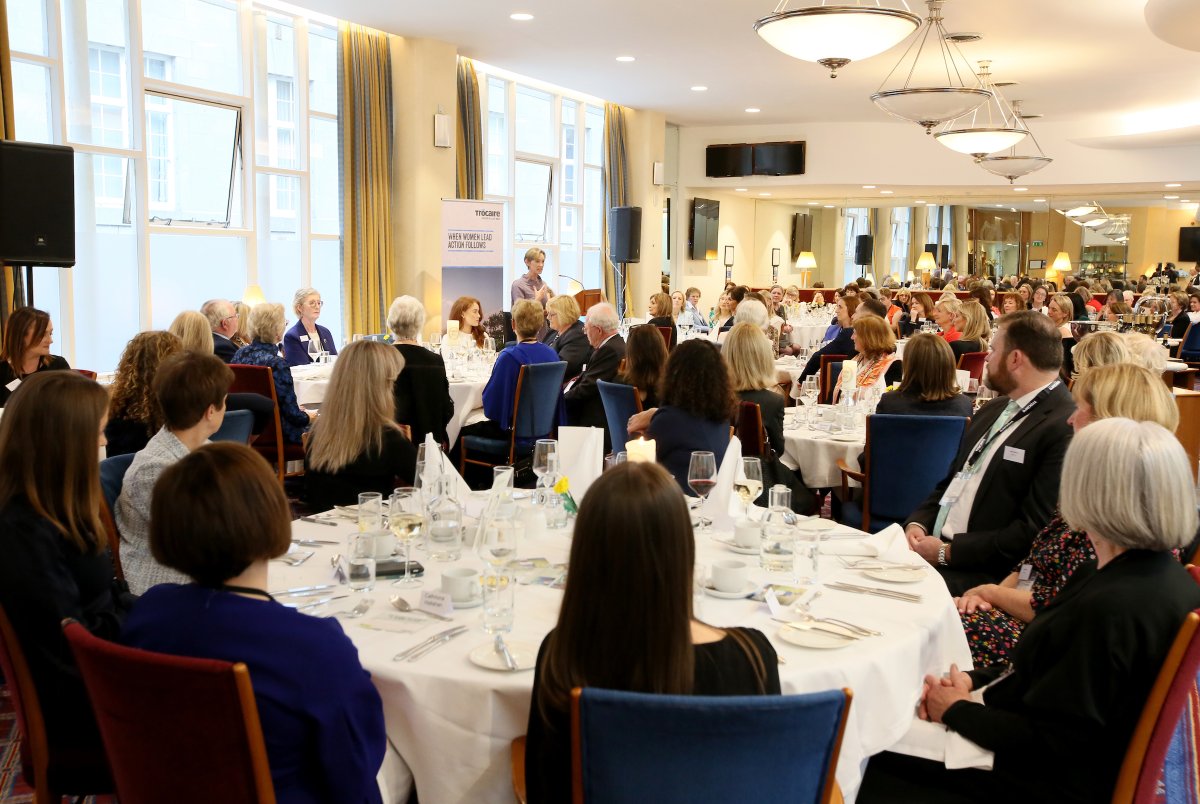 What an inspiring evening yesterday with Mary Robinson, @Trocaire, the Ceann Comhairle, and the International Women's Forum Ireland. Mary spoke about @ProjDandelion, a women-led global campaign for climate justice. 'When women lead, action follows.'