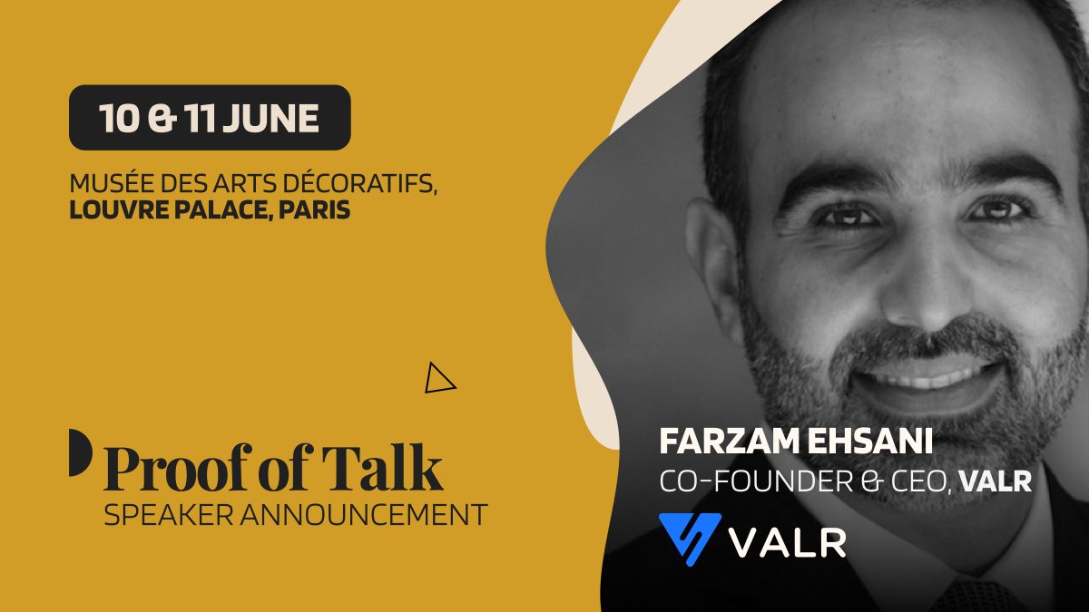 We are thrilled to welcome Farzam Ehsani (@farzamehsani), Co-Founder and CEO of @VALRdotcom, as a featured speaker at Proof of Talk 2024 in Paris!✨ Farzam is currently leading VALR, a platform that bridges the gap between our traditional financial system and the crypto…