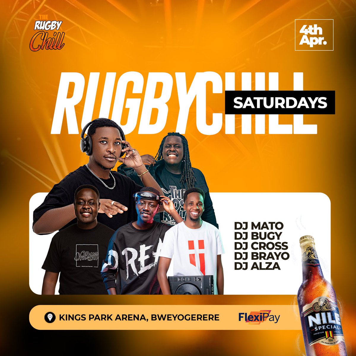 Lest we forget📝, this Saturday we party from one sunrise to another. Tag your favorite Squadie for a Killa party,go vibes and fun rugby 💯 Peep that Deejay line up 😮‍💨 #NileSpecialRugby #TherugbyChill