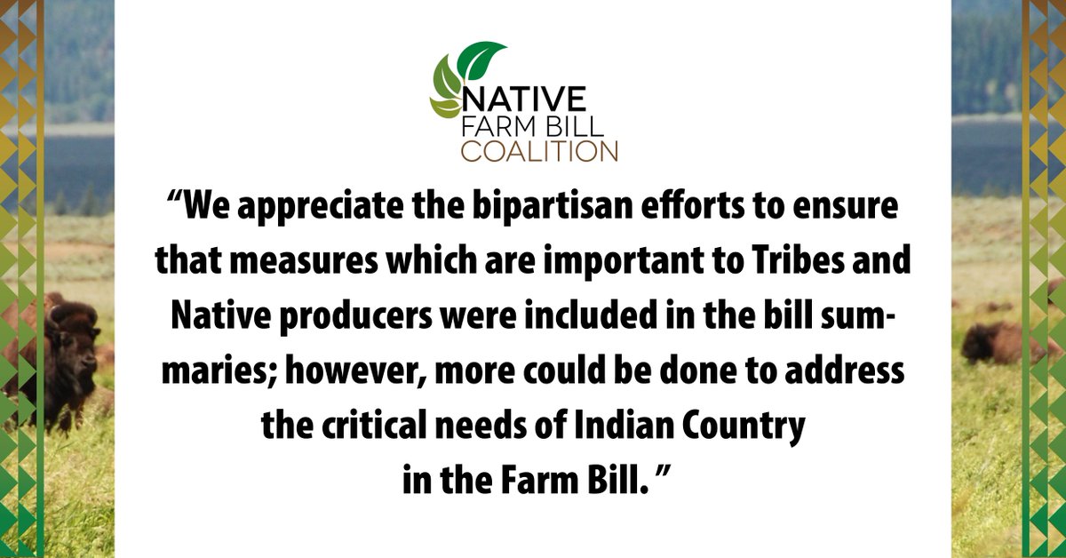 NFBC is excited to see that both House & Senate Ag Committees released Farm Bill summary language that includes Tribal priorities. Check out Tribal specific mentions in section-by-section summaries at the link below: ow.ly/HM7c50RvJwX #2024FarmBill #IndianAg #NFBC