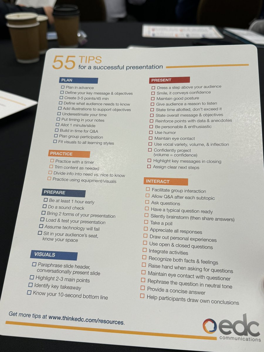 @SCAI @RameshDaggubati @leahmraj @perc_surgeon @KAlaswadMD @Hragy @mmamas1973 @SrihariNaiduMD @georgedangas @Drroxmehran @SarasVallabhMD @Pooh_Velagapudi @SVRaoMD @Babar_Basir @agtruesdell @tristonsmithmd @MelvinEchols9 @DrMarthaGulati 55 Tips for a Successful Presentation #SCAI2024 #FellowsSummit