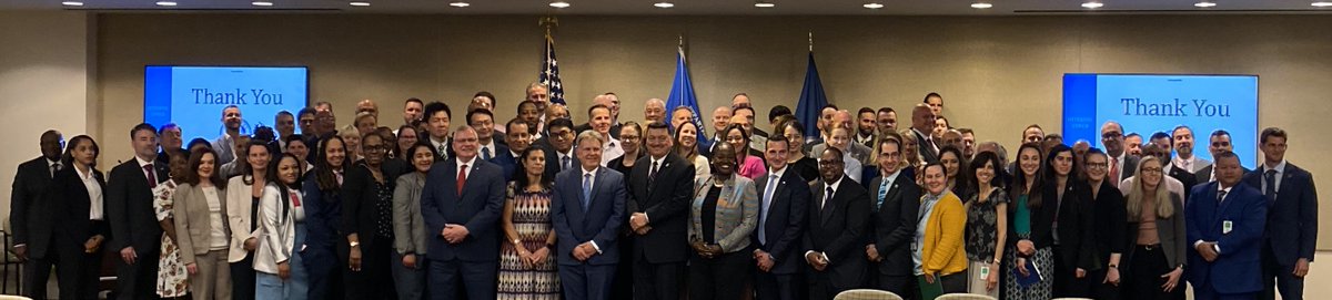 Yesterday, #INTERPOLWashington hosted an international law enforcement breakfast symposium, featuring: 💯+ attendees 🗺 from more than 30 countries 🚔 representing dozens of law enforcement agencies justice.gov/interpol-washi…