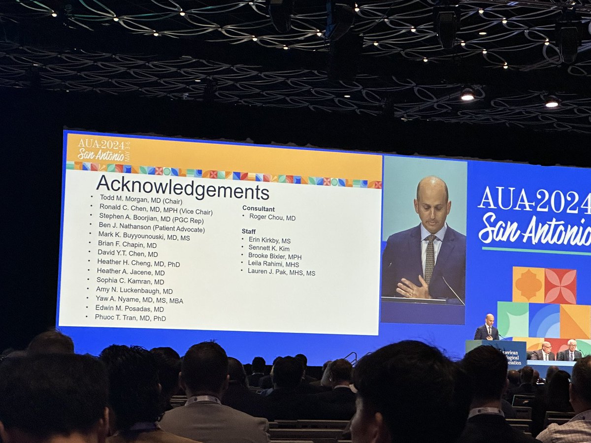 Superb plenary by @wandering_gu on @AmerUrological Salvage #ProstateCancer Guidelines. Outstanding work by this team! #AUA24 #AUA2024 🚨 Do not deny therapy in PSMA PET negative BCR! 🚨 auanet.org/about-us/media…