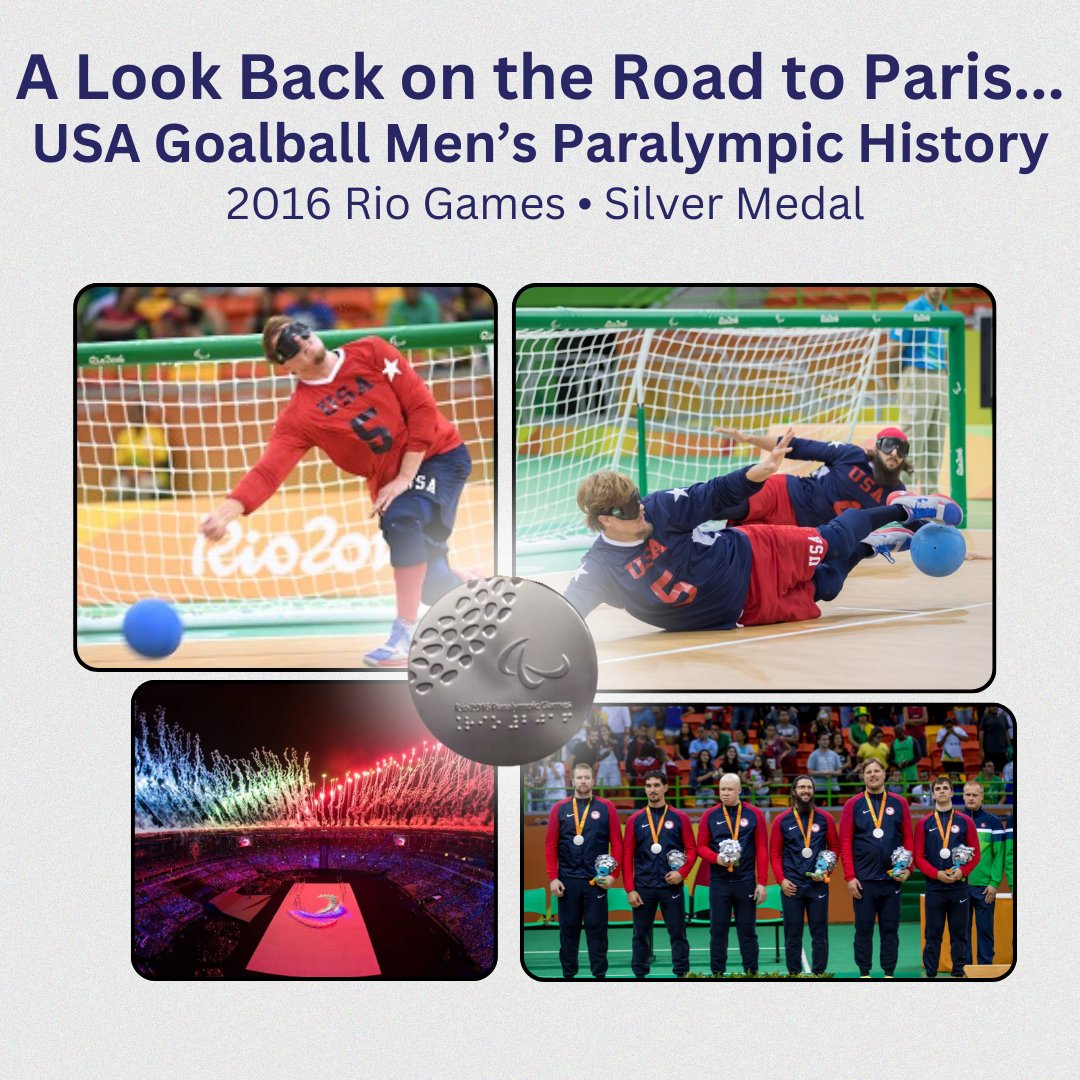 Our final look back on #RoadToParis is the Rio 2016 @Paralympics where the USA Goalball Men's Team captured the silver medal. Read article at usaba.org/a-look-back-on…