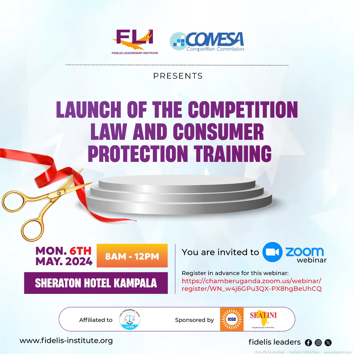 We are excited to join @FidelisLeaders & @CCC_COMESA to launch UG's pioneer training programme on Competition & #ConsumerProtection; as @mtic_uganda prepares to implement the #CompetitionAct2023, passed by @Parliament_Ug last year #ConsumerRights #FairCompetition @SamWatasa