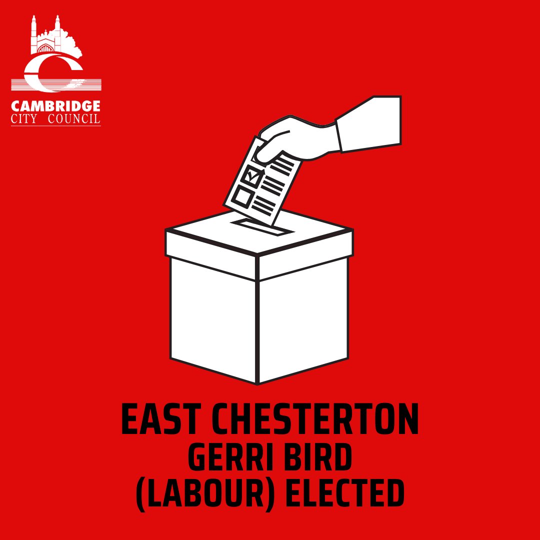 Gerri Bird (Labour) wins in East Chesterton.