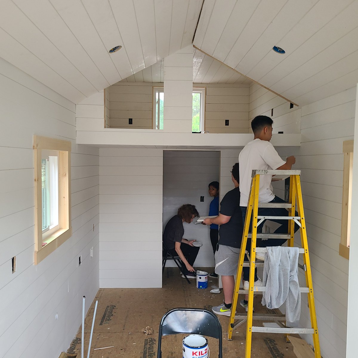 Tiny house is coming along!  Painting inside and out.  <a href="/Gwd50Schools/">Greenwood 50 Schools</a> <a href="/NCCER/">NCCER</a> <a href="/JimStill23/">Jim Still</a>