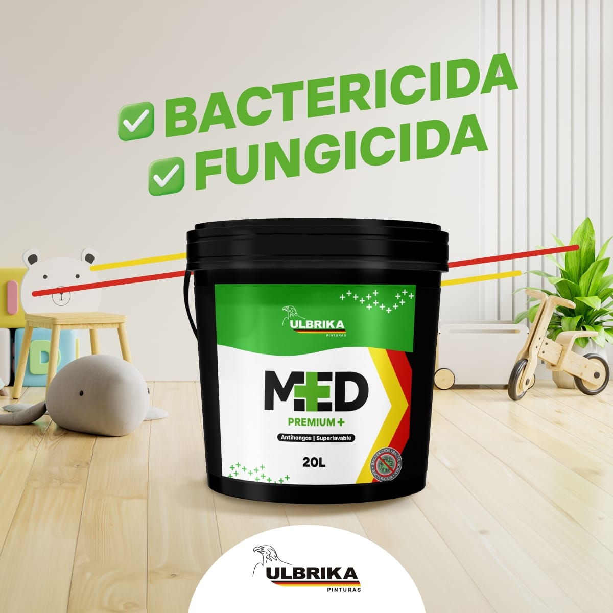 ¿Pintura fungicida y bactericida? 🤔

Ulbrika tiene ✅️

Elección ideal para quienes quieren proteger su hogar de bacterias y hongos.

¡Ni lo dudes! Llamá al 091.008.330 o visitá sus locales.