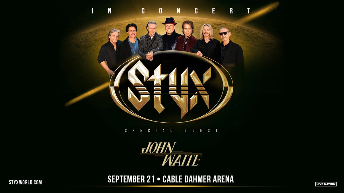 🚨 ON SALE NOW 🚨
🎶 Styx Live In Concert with special guest John Waite
📅 Saturday, September 21
🎫 cdarena.info/Styx