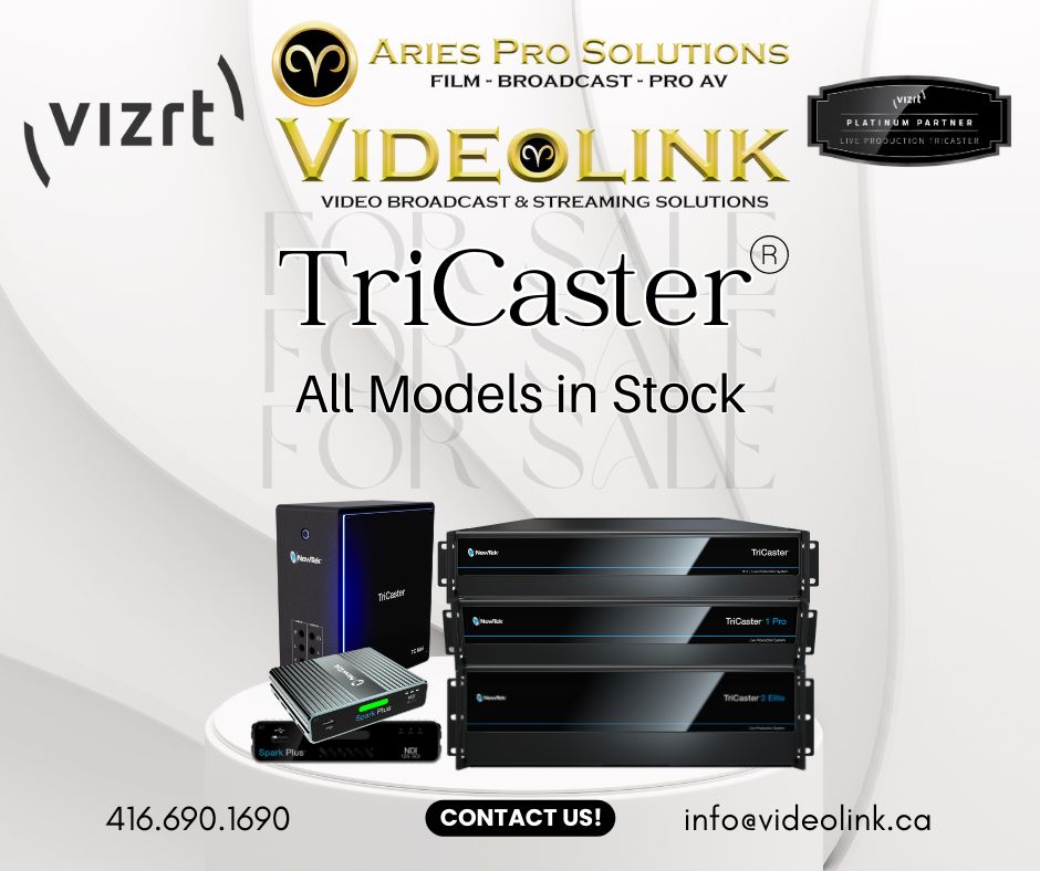 🔆 Looking for a powerful and reliable solution for live video production🔆𝗩𝗶𝗱𝗲𝗼𝗹𝗶𝗻𝗸/𝗔𝗿𝗶𝗲𝘀 𝗣𝗿𝗼 𝗦𝗼𝗹𝘂𝘁𝗶𝗼𝗻𝘀 offers #Vizrt #TriCaster models to suit any budget and production requirements 📩info@videolink.ca - your 🇨🇦 source #broadcast #film #production.