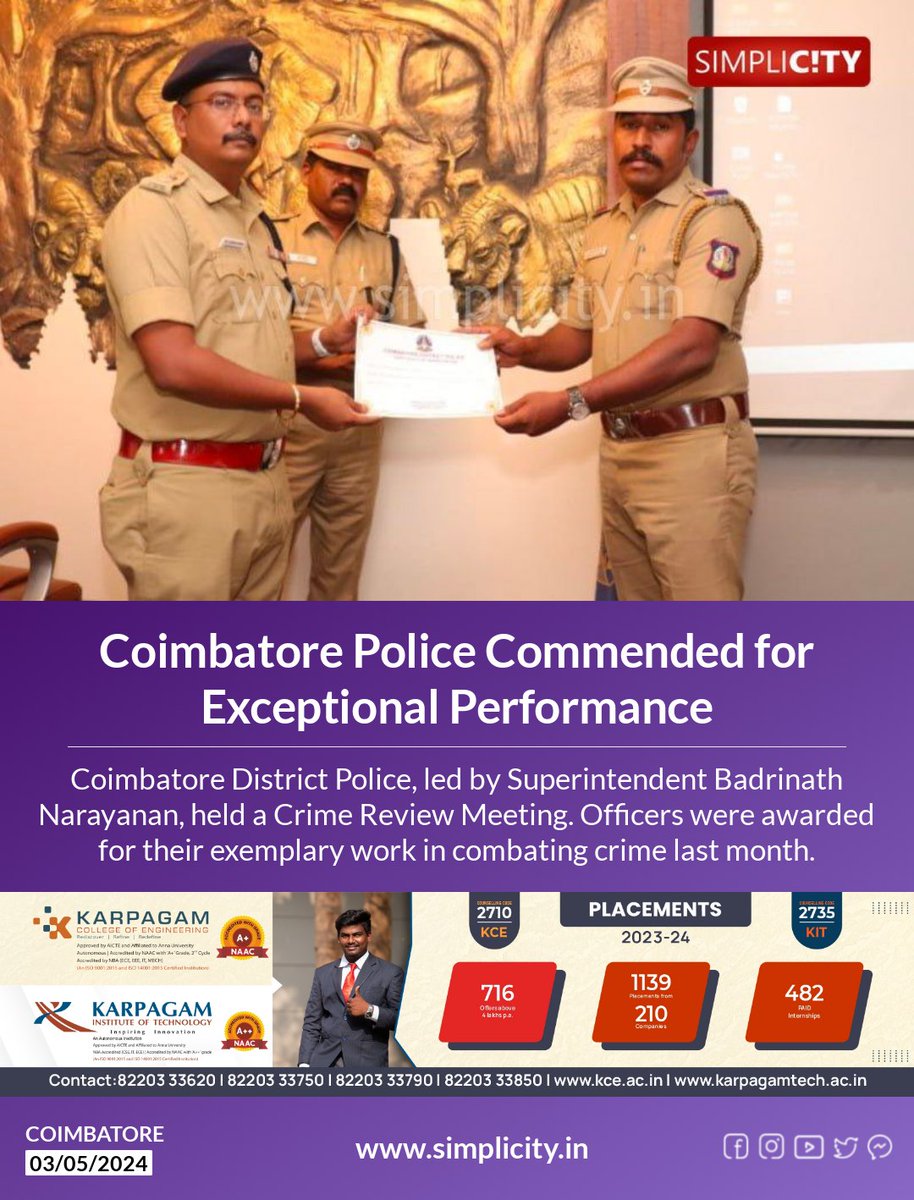 Coimbatore Police Commended for Exceptional Performance simplicity.in/coimbatore/eng…