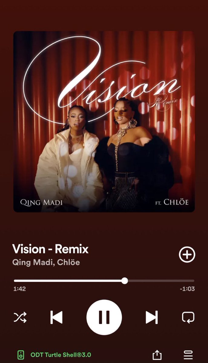 - “Vision” by Qing Madi @Qingmadi ft. @ChloeBailey is out for your listening. Go check it out.