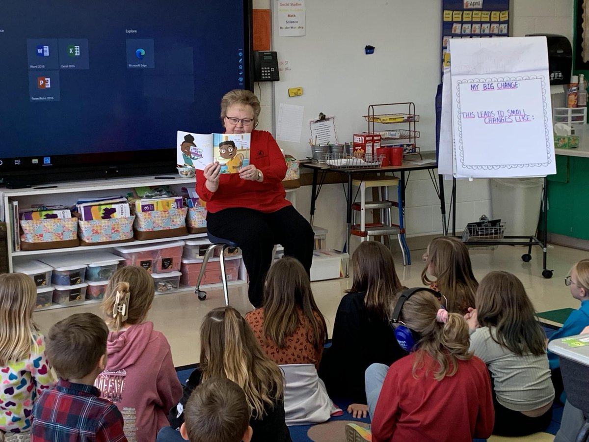 We love seeing our team engaging with students! Peggy Hoeppner, our Universal Banker in Neosho, read to three classes ranging from kindergarten to 3rd grade at Herman Neosho Rubicon School District! #TeachChildrenToSaveDay #BanksPowerWI #powerofcommunity #communitybankingmonth