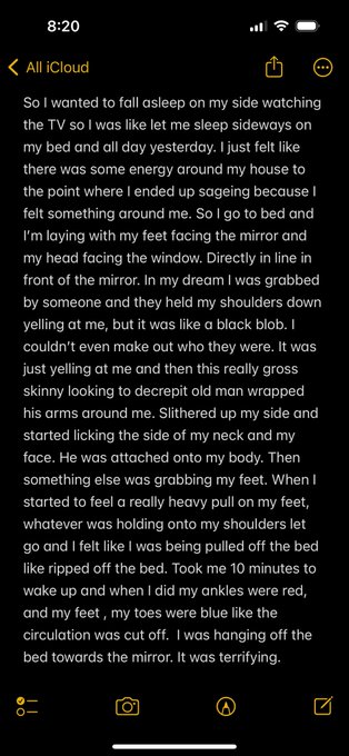 I had the craziest dream last night while it was more sleep, paralysis than anything. This is my third